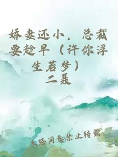 嬌妻還小,總裁要趁早(許你浮生若夢)