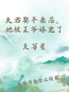 夫君娶平妻后，她被王爺嬌寵了