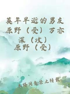 英年早逝的男友原野(受)萬亦深(攻)