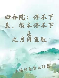 四合院：停不下來，根本停不下來