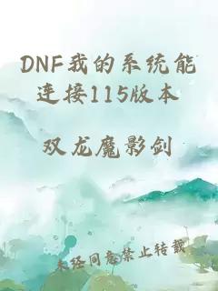 DNF我的系統能連接115版本